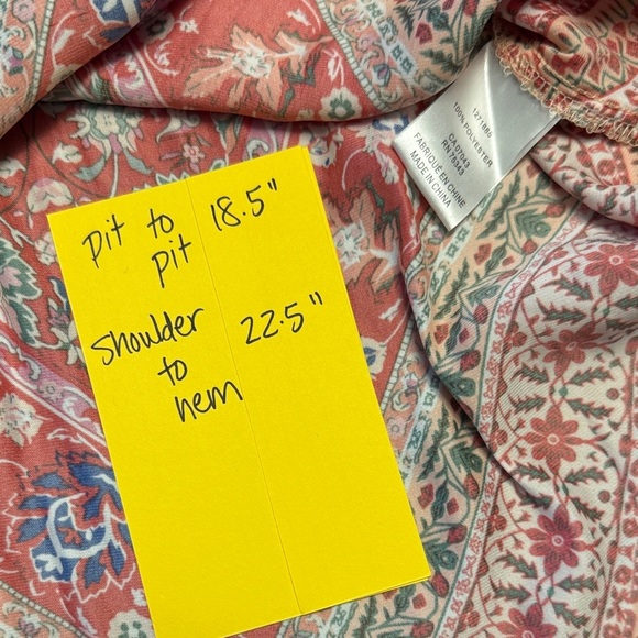 Boho Chic Red Patterned Top Rachel Zoe XS - Picture 4 of 4